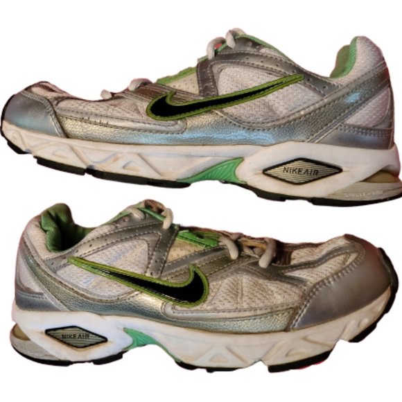 Nike Air ‘N'Sight’ Running Shoes Silver Green 8 - Picture 4 of 11